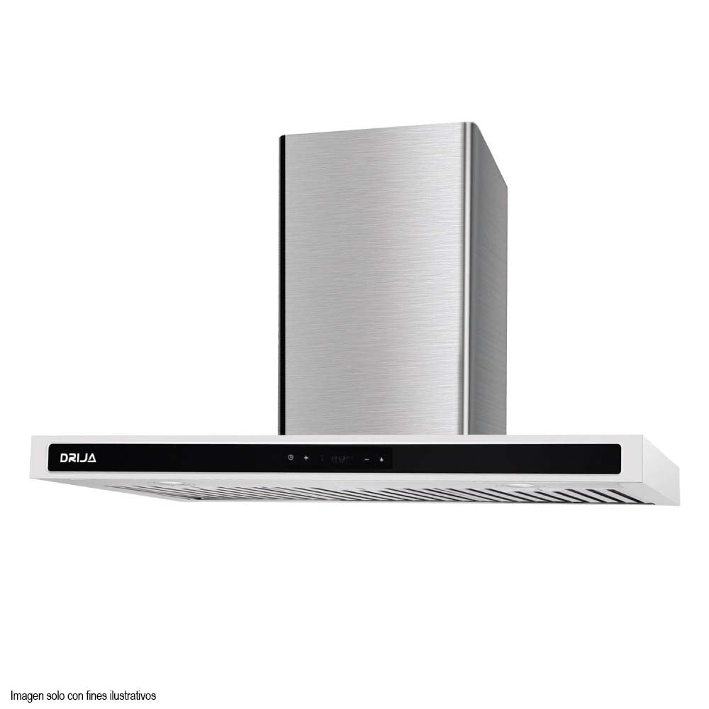 Extractor de grasa 90cm Quadrato 90 Acero inoxidable 2 chimeneas panel touch temporizador