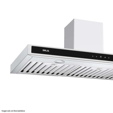 Extractor de grasa 90cm Quadrato 90 Acero inoxidable 2 chimeneas panel touch temporizador