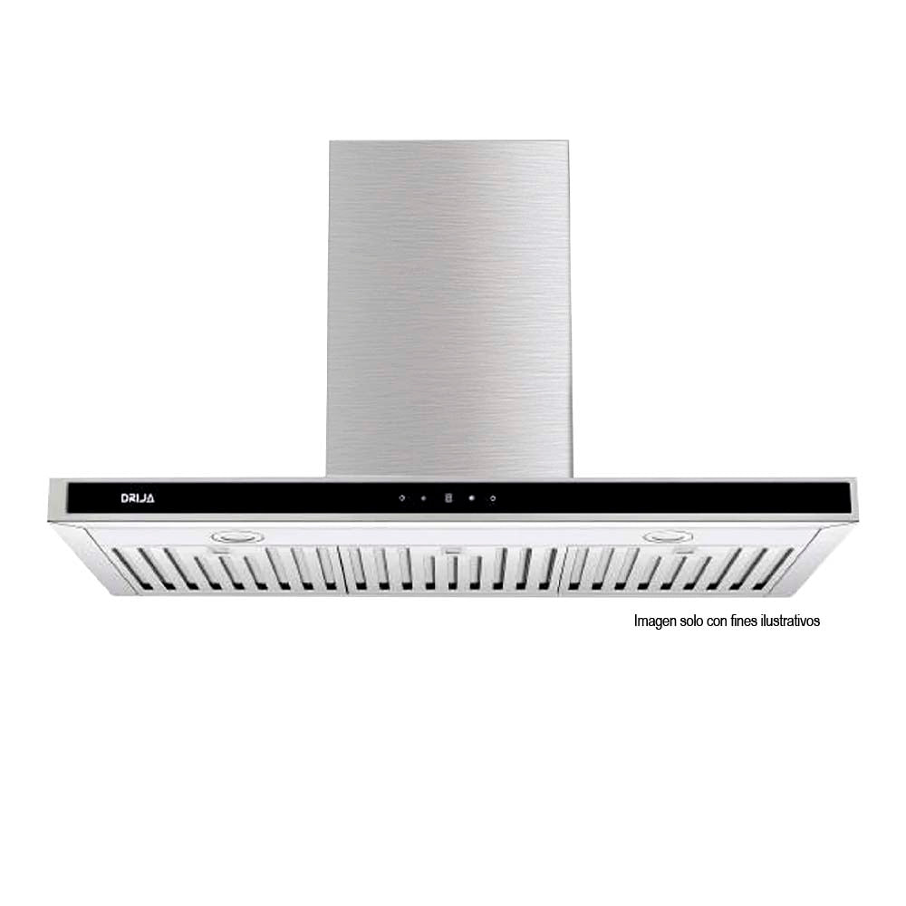 Extractor de grasa 90cm Quadrato 90 Acero inoxidable 2 chimeneas panel touch temporizador