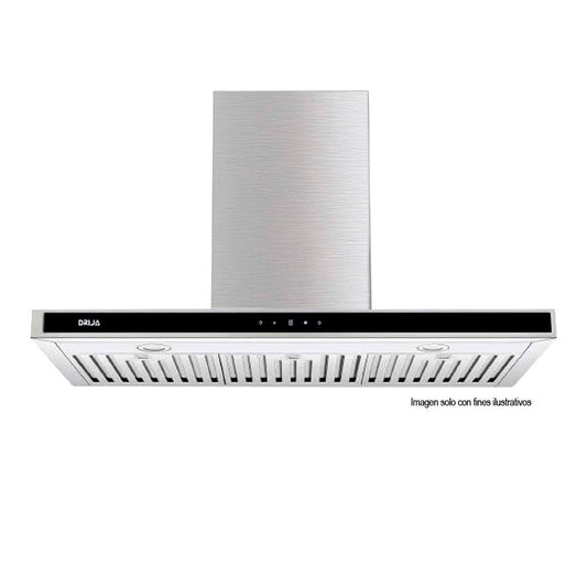 Extractor de grasa 90cm Quadrato 90 Acero inoxidable 2 chimeneas panel touch temporizador