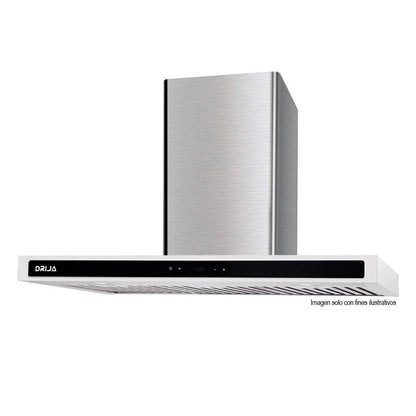 Extractor de grasa 90cm Quadrato 90 Acero inoxidable 2 chimeneas panel touch temporizador