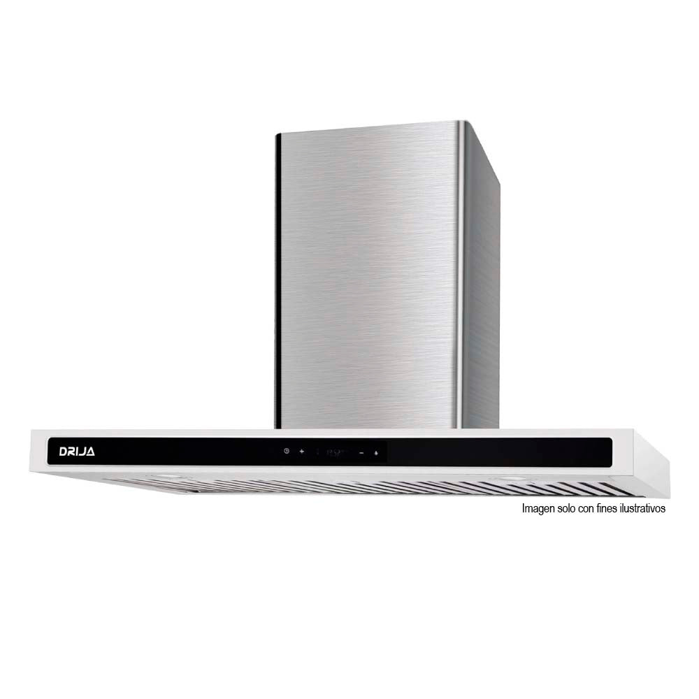 Extractor de grasa 90cm Quadrato 90 Acero inoxidable 2 chimeneas panel touch temporizador