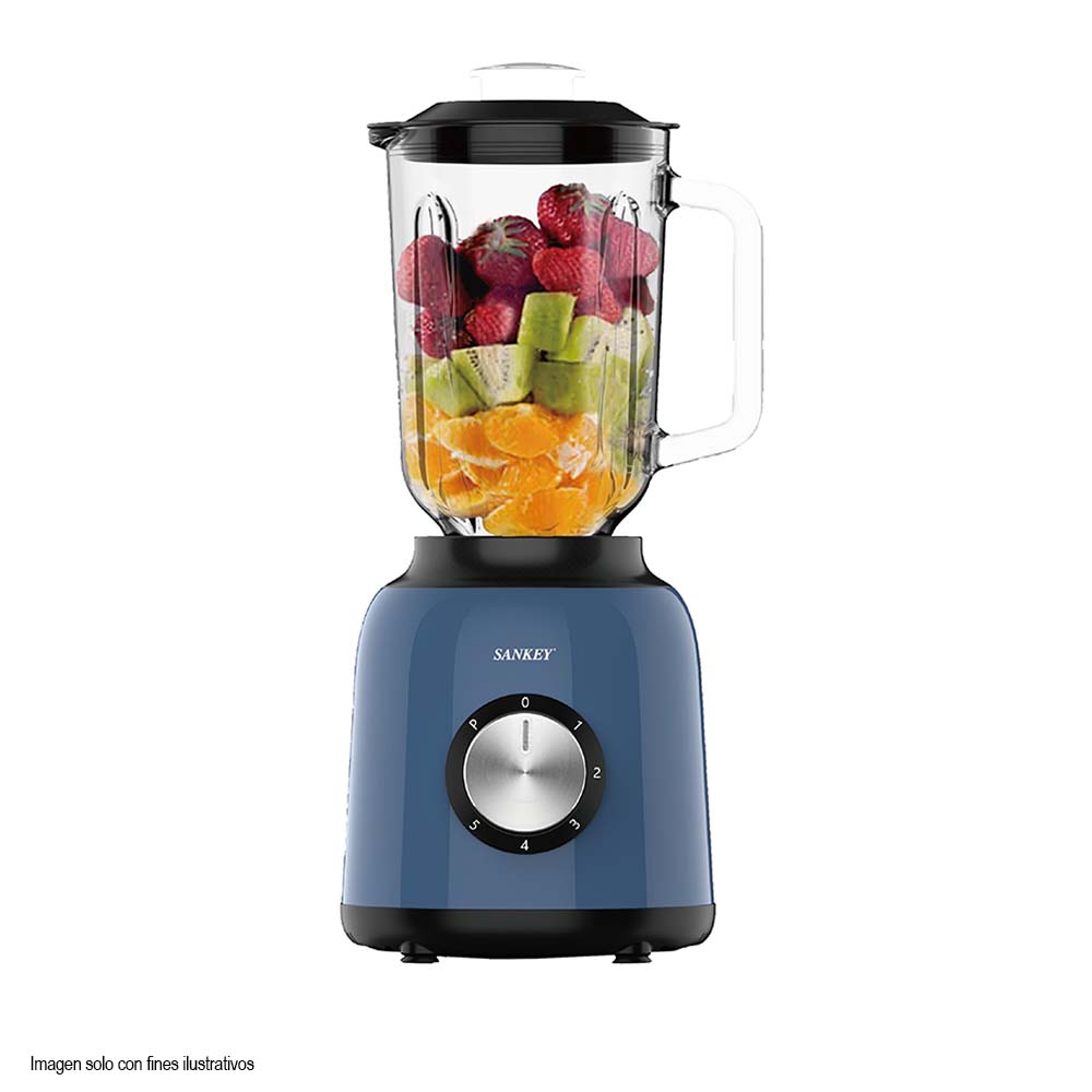 Licuadora BL-1282GBU Color azul Jarra de vidrio de 1.5 litros Sankey