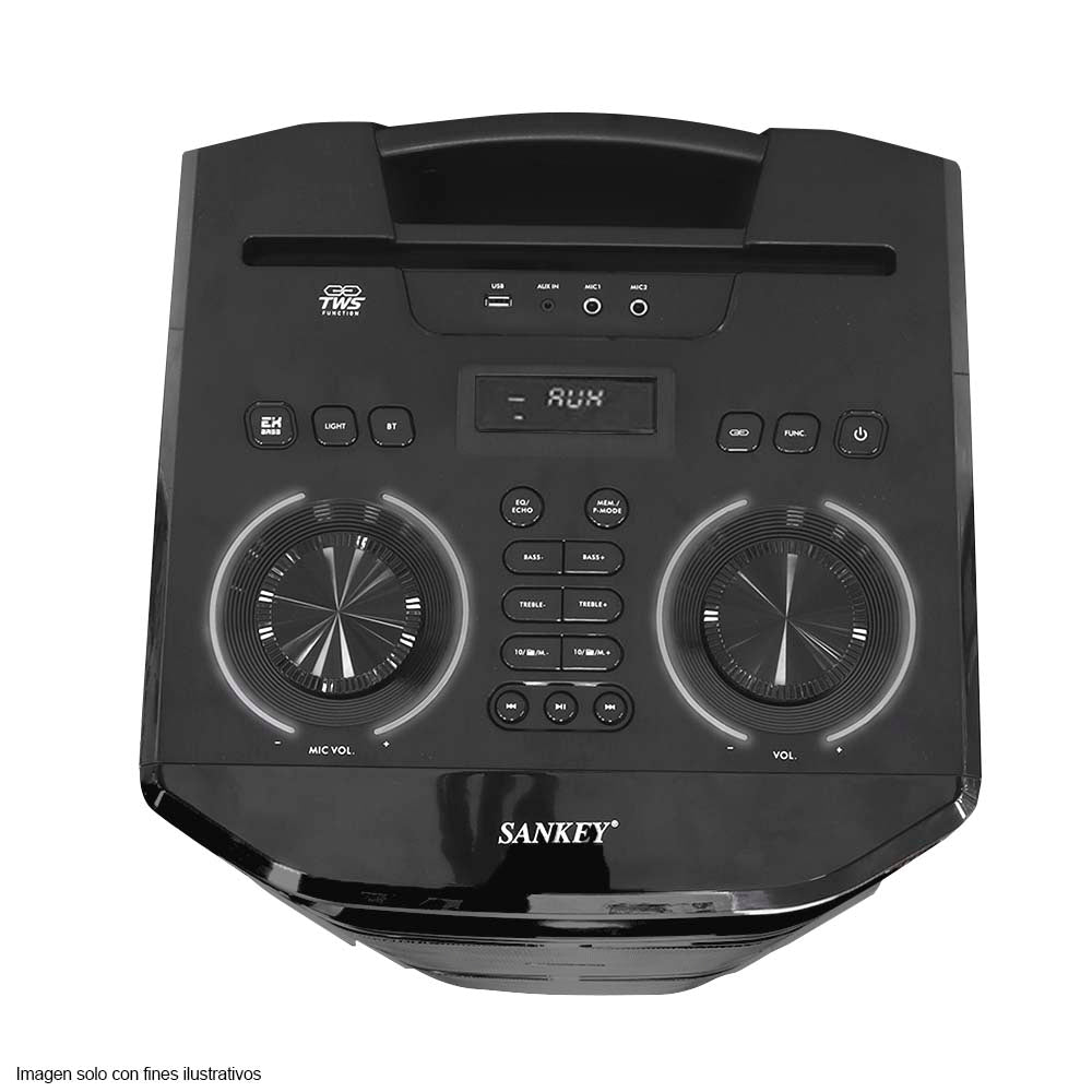 Parlante activo PA15ACK400 Sankey potencia de 400W bluetooth, karaoke