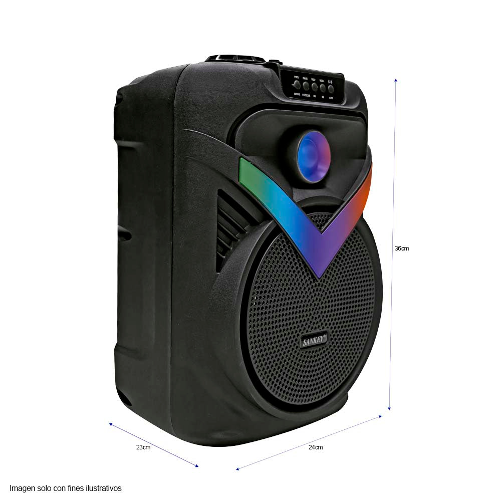 Bocina portátil PA-8DCS504 Sankey Bluetooth 8W