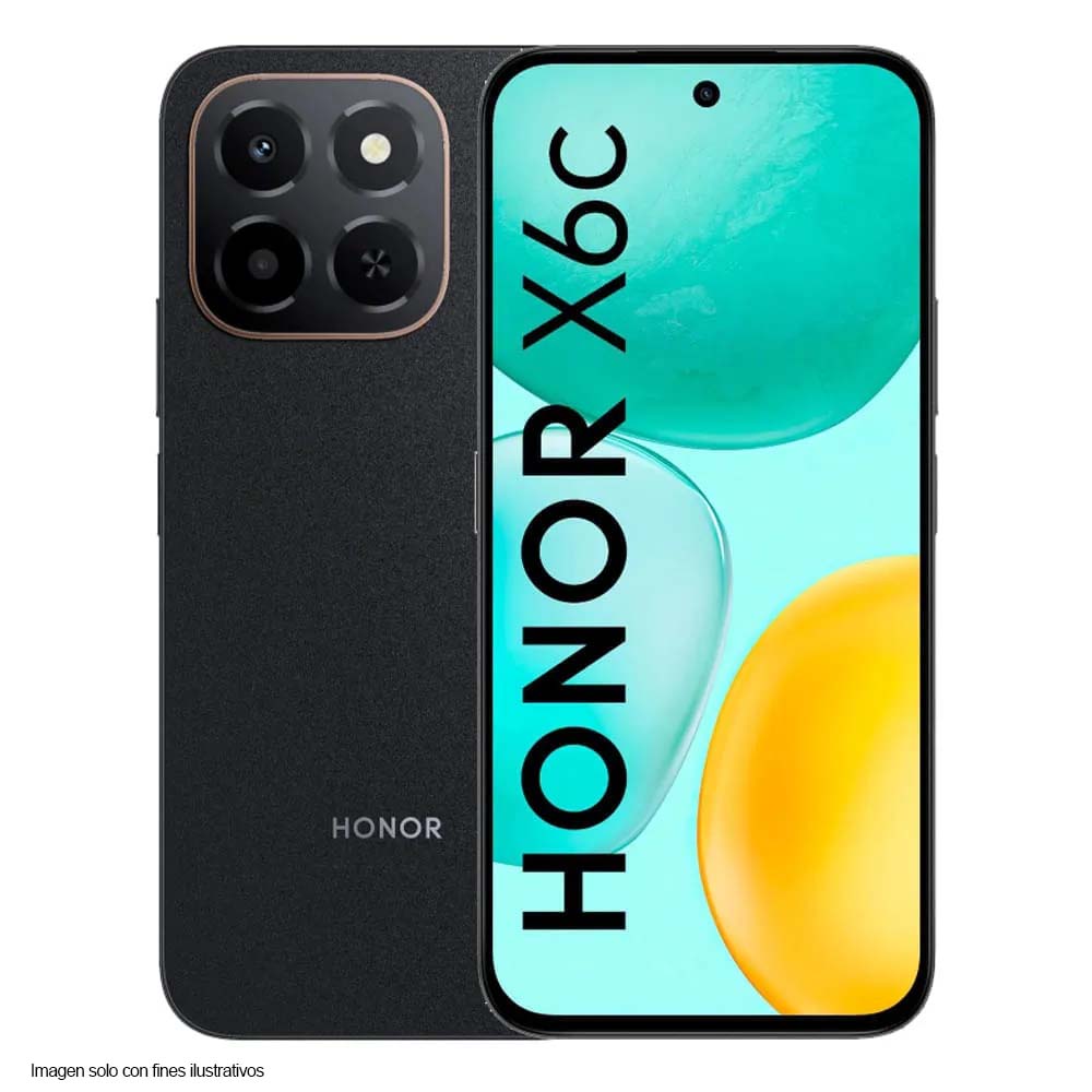 Celular Honor X6C pantalla 6.61" color Midnight black Dual card