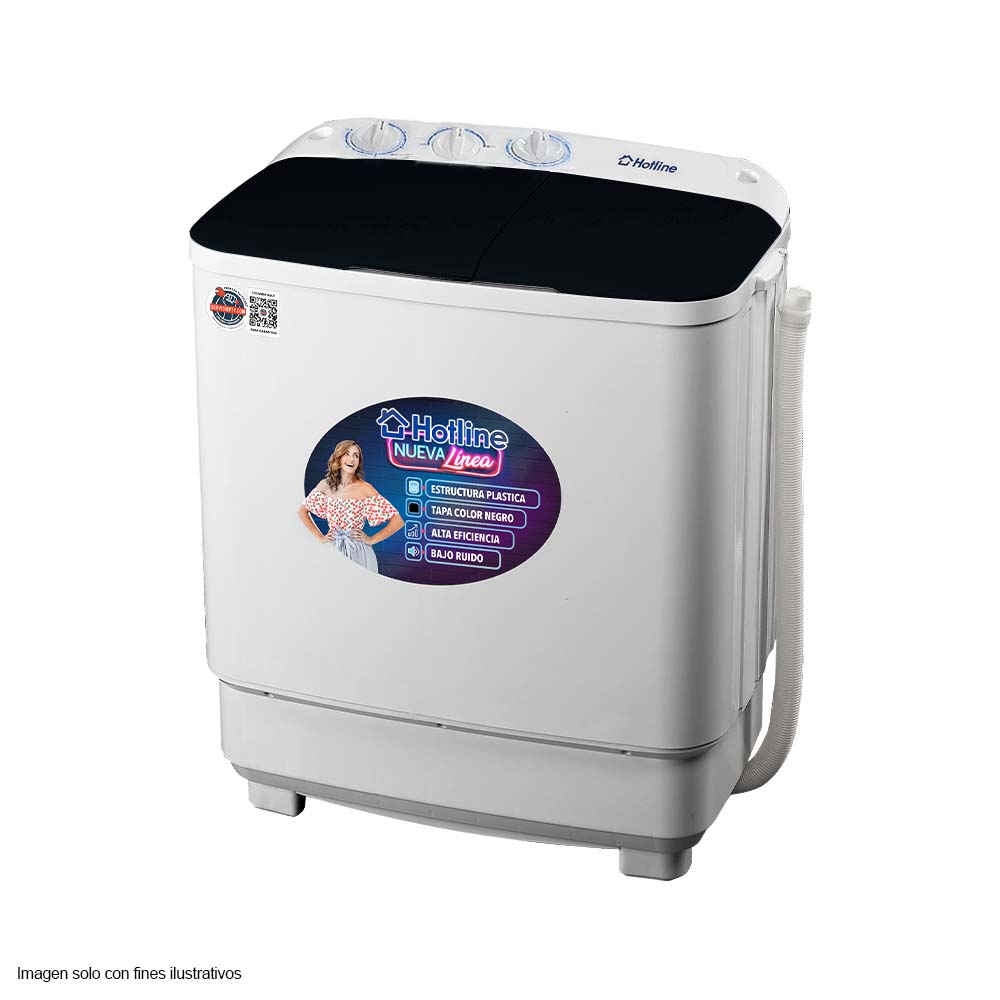 Lavadora Semiautomática 7kg HLWM800 Hotline sin bomba