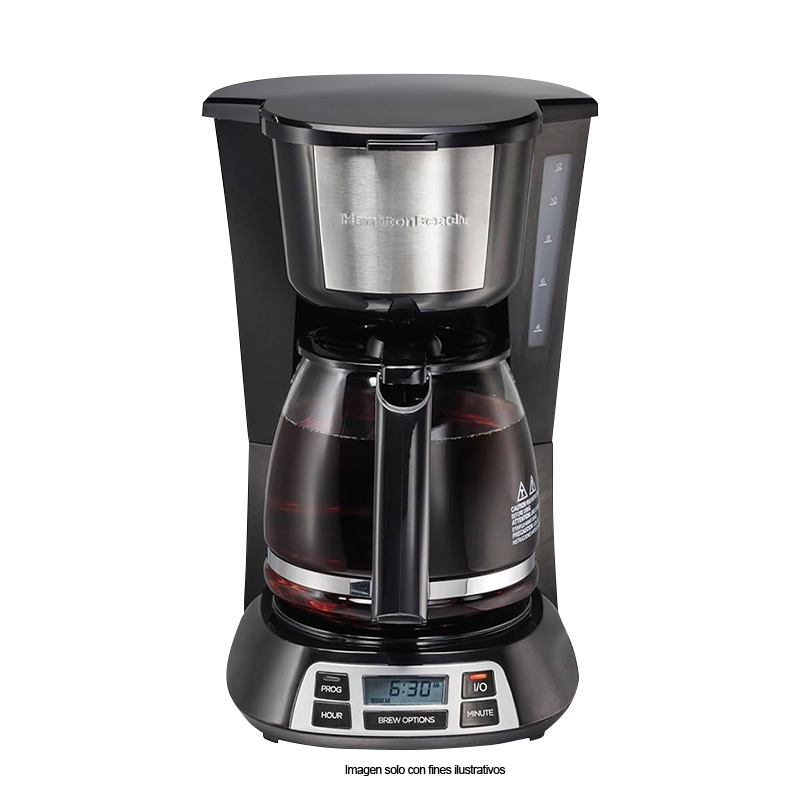 Cafetera programable 12 tazas HB49630-MX Hamilton Beach, con filtro permanente