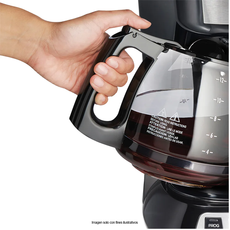 Cafetera programable 12 tazas HB49630-MX Hamilton Beach, con filtro permanente