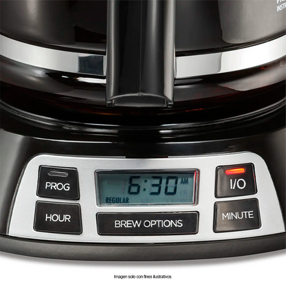 Cafetera programable 12 tazas HB49630-MX Hamilton Beach, con filtro permanente