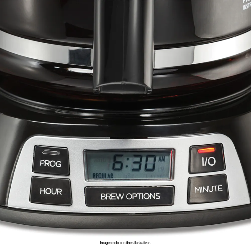 Cafetera programable 12 tazas HB49630-MX Hamilton Beach, con filtro permanente
