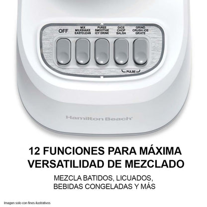 Licuadora 48oz HB50181 Hamilton Beach jarra plástica 12 funciones