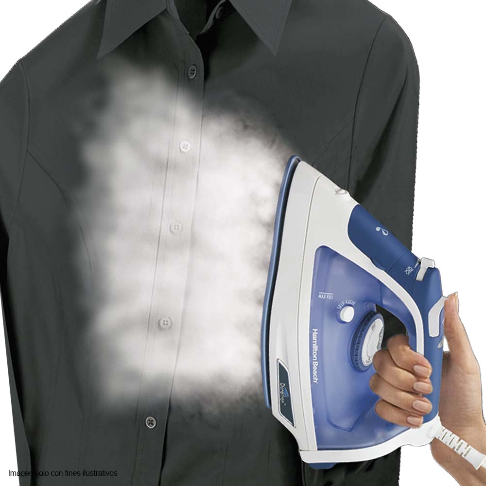 Plancha al vapor HB19800 con suela DuraThon Hamilton Beach