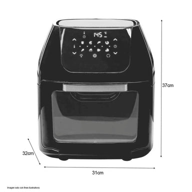 Horno freidora RCAO125BX RCA capacidad 12 litros color negro