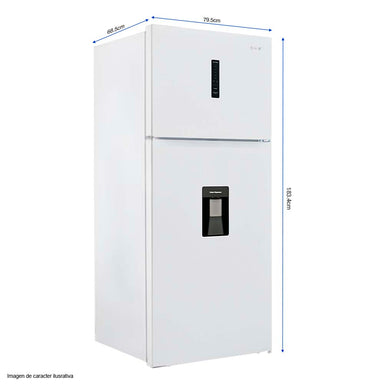 Refrigeradora 20pc Top Mount RF 20IN82WD Sankey color blanca, con dispensador de agua