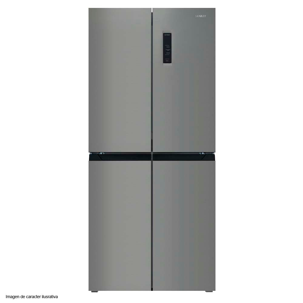 Refrigeradora 16.6pc 4 puertas RF-16F48SS  inverter, Sankey acabado acero inoxidable