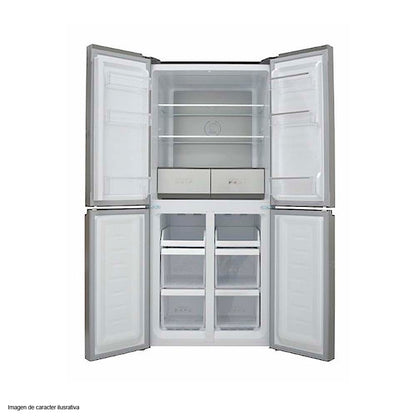 Refrigeradora 16.6pc 4 puertas RF-16F48SS  inverter, Sankey acabado acero inoxidable