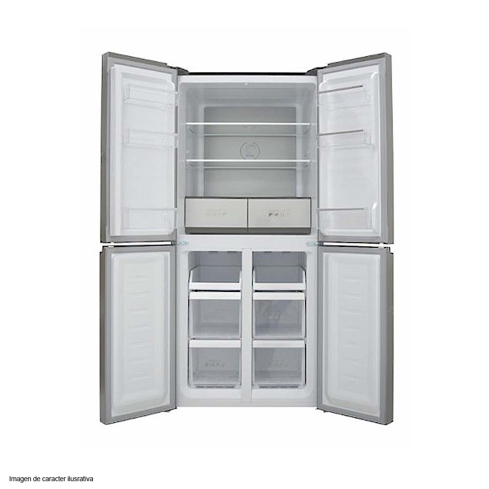 Refrigeradora 16.6pc 4 puertas RF-16F48SS  inverter, Sankey acabado acero inoxidable