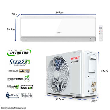 Aire acondicionado Split 18000BTU ES18IH5WW Sankey inverter Wi-Fi