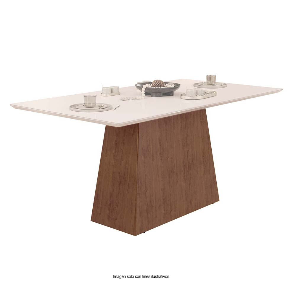 Mesa para comedor DULCE 6 puestos Freijo / off White