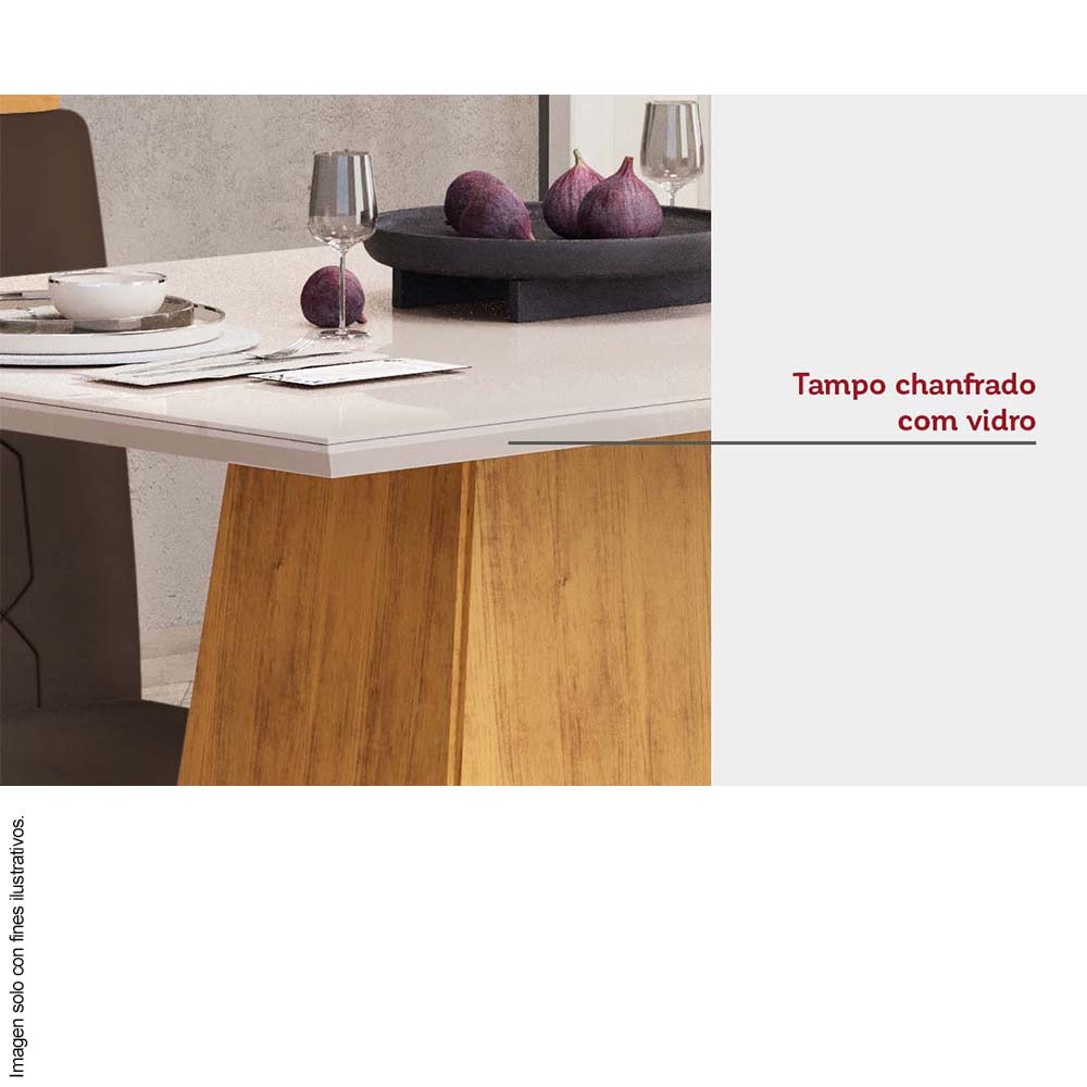 Mesa de comedor 4 puesto Dulce 550, DJ MOVEIS