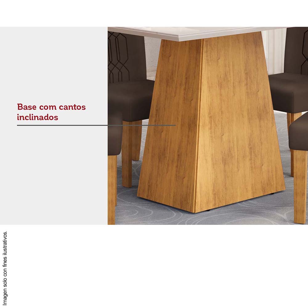 Mesa de comedor 4 puesto Dulce 550, DJ MOVEIS