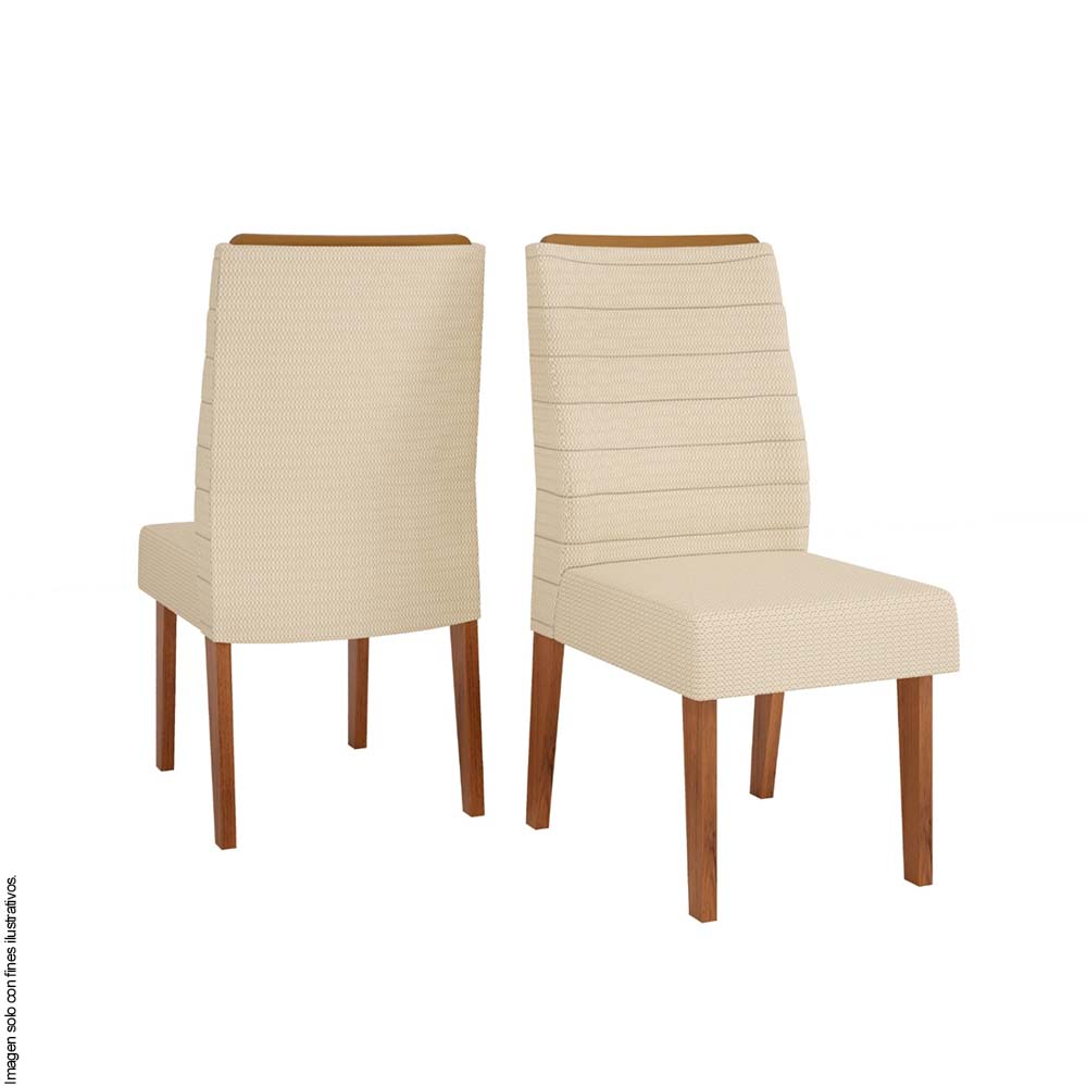 Silla para comedor Marina Ondina Freijo / linho beige