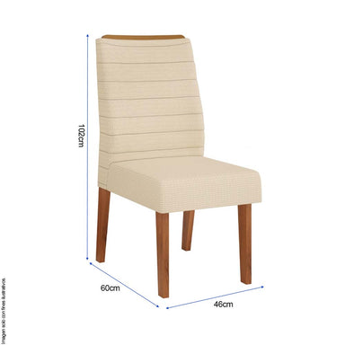 Silla para comedor Marina Ondina Freijo / linho beige