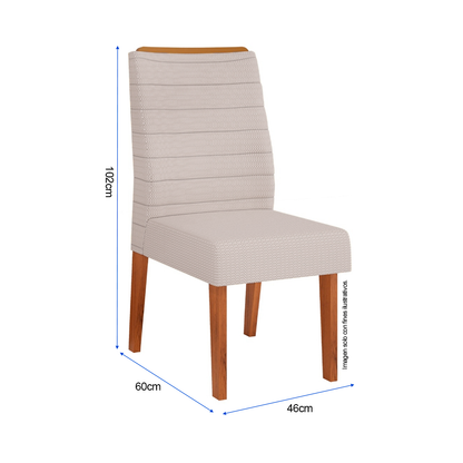 Silla para comedor Marina Ondina Freijo / linho beige