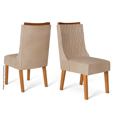 Silla de comedor Hera Jade Freijo / color lino beige