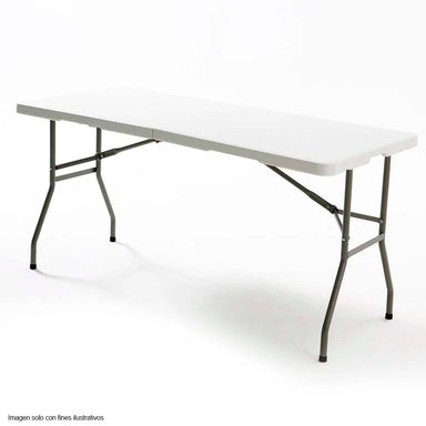 Mesa plegable 6 x 2 pies SCH900 color blanco con marco de acero revestido