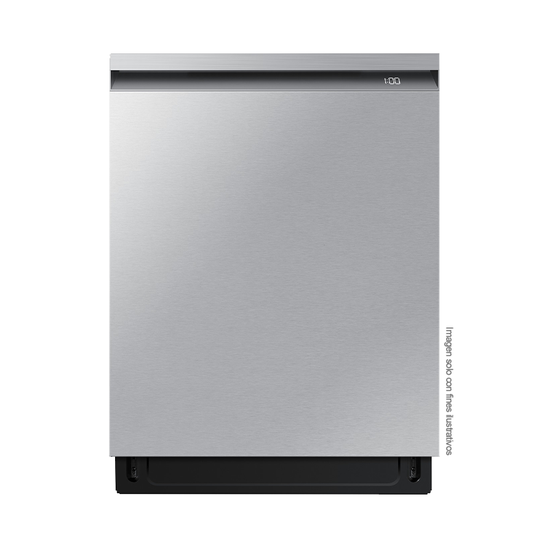 Lavavajilla empotrable 23” DW80B7070US/AA Samsung, color plateado, sistema de lavado StormWash, 7 programas, 15 piezas.