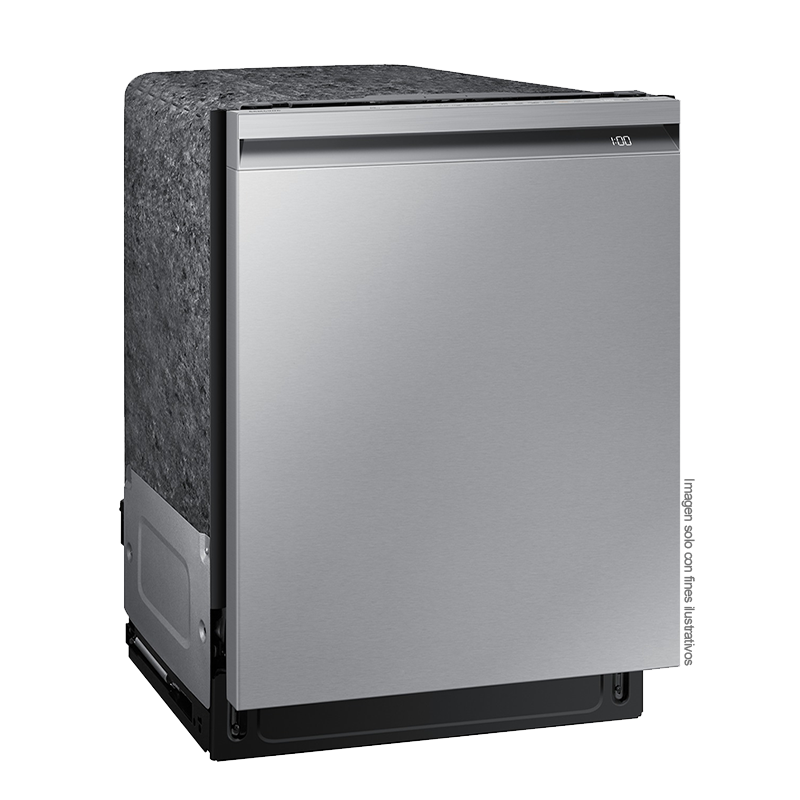 Lavavajilla empotrable 23” DW80B7070US/AA Samsung, color plateado, sistema de lavado StormWash, 7 programas, 15 piezas.