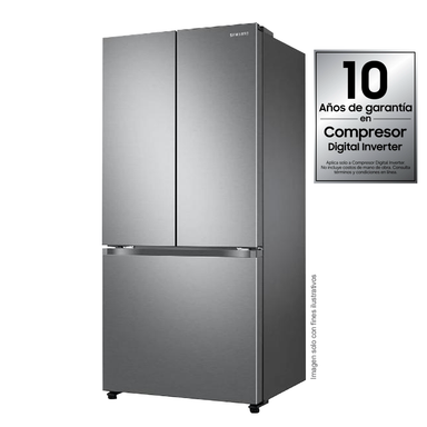Refrigeradora18pc French Door RF18A5104SR/ED Samsung Tecnología Digital Inverter, color acero inoxidable