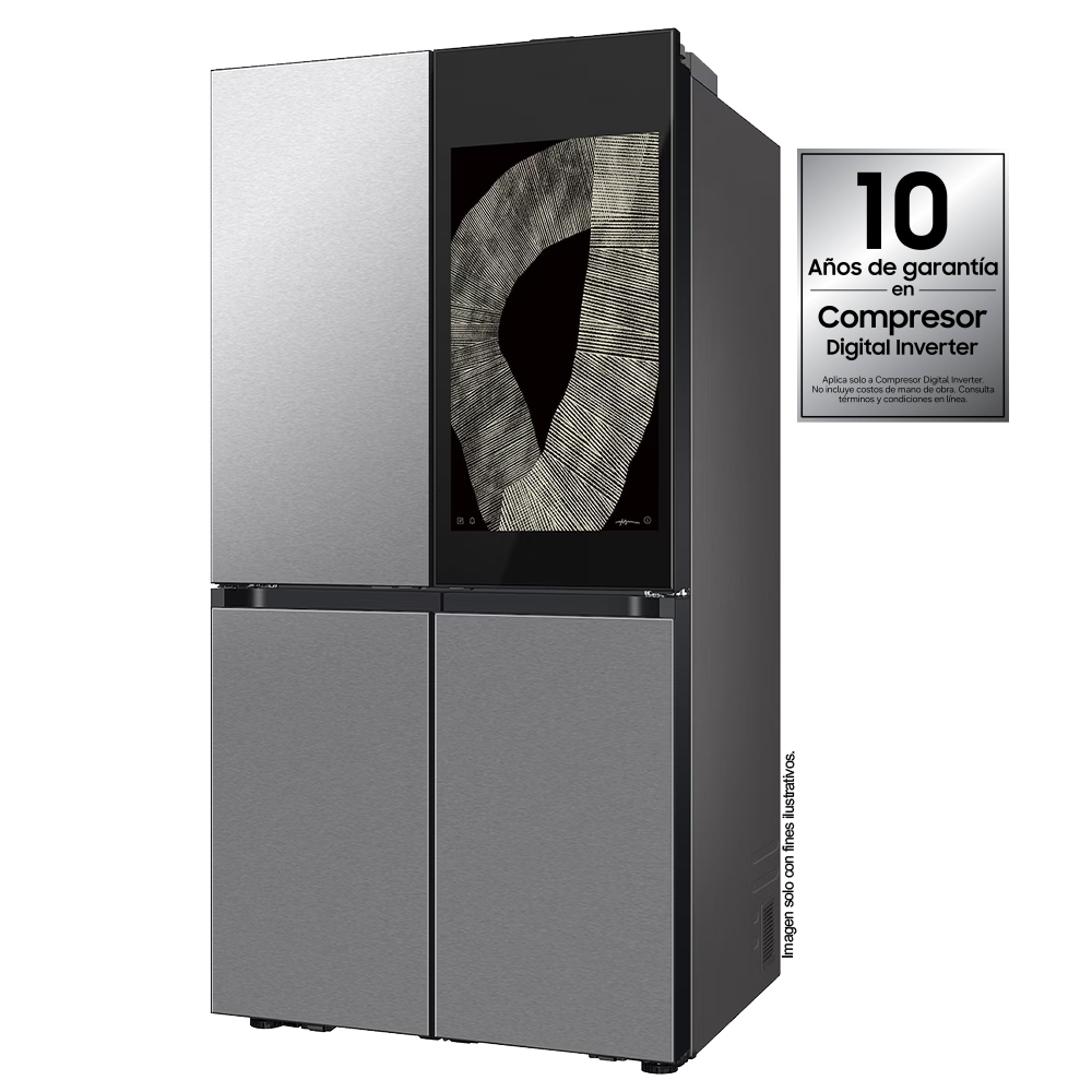 Refrigeradora 29pc French Door RF29DB9950QDED Samsung Bespoke con pantalla de 32