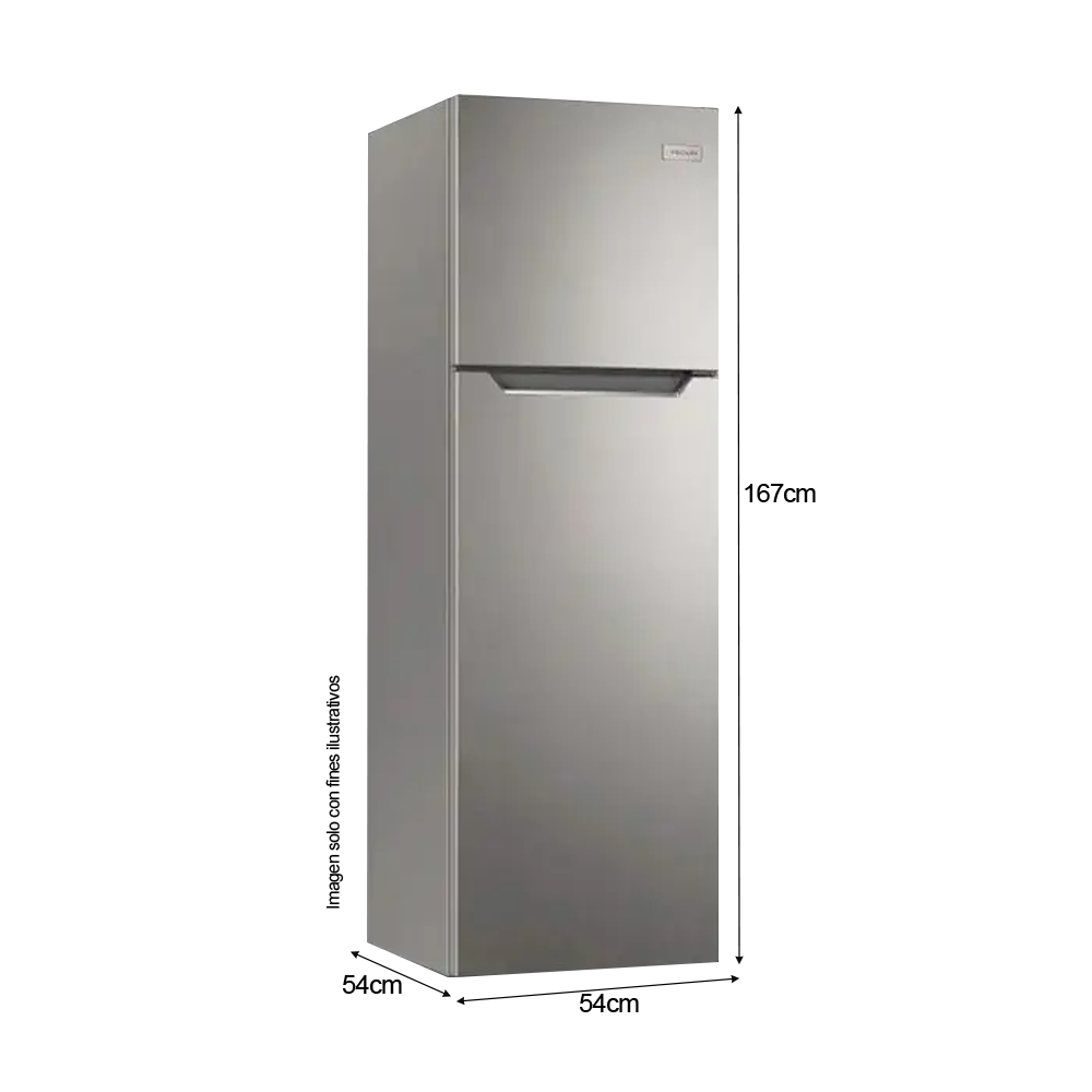 Refrigeradora inverter 8.7pc Top Mount FRT09F3N4AS Frigidaire color silver