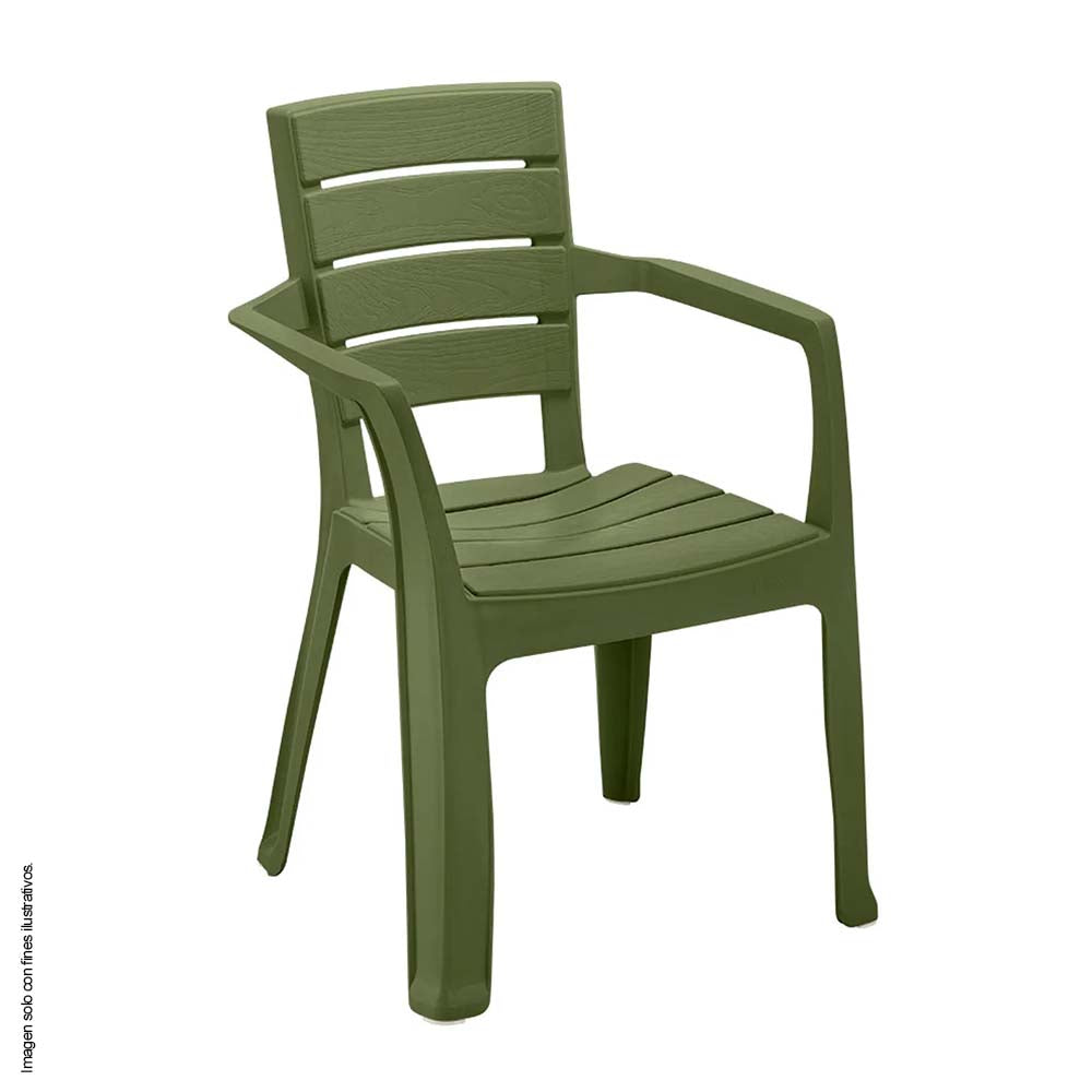 Silla Barú con brazos 13226-XP color verde selva