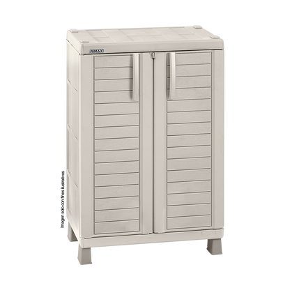 Armario mediano Barú Taupe 9290-XP, ideal para exterior como interior