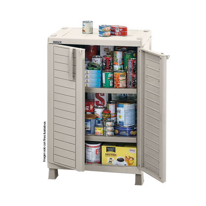 Armario mediano Barú Taupe 9290-XP, ideal para exterior como interior