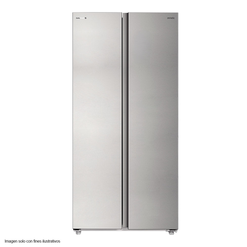 Refrigerador 16pc RF-NV-SB469LSS Mystic Side by Side DUAL Inverter, No Frost, acabado acero inoxidable, multi air flow, bloqueo de niños