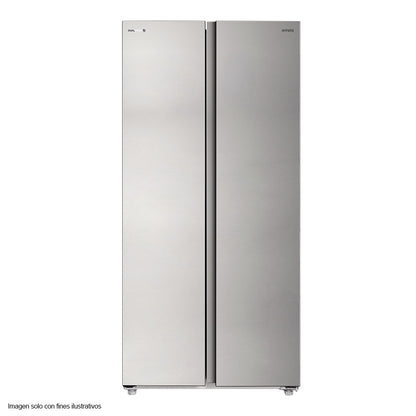 Refrigerador 16pc RF-NV-SB469LSS Mystic Side by Side DUAL Inverter, No Frost, acabado acero inoxidable, multi air flow, bloqueo de niños