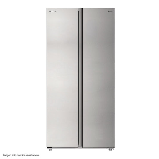 Refrigerador 16pc RF-NV-SB469LSS Mystic Side by Side DUAL Inverter, No Frost, acabado acero inoxidable, multi air flow, bloqueo de niños