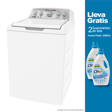 Combo de lavadora 22kg LMA72215CBAB0 Mabe + 2 suavizante de tela, floral de 2000ml