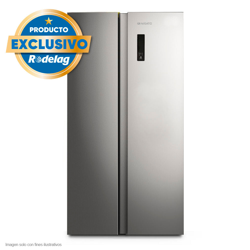 Refrigeradora 15pc NRF-514INVLM Side By Side Nisato inverter color gris