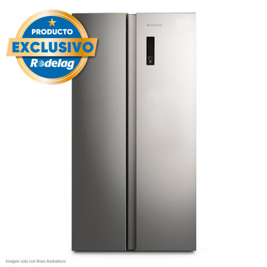 Refrigeradora 15pc NRF-514INVLM Side By Side Nisato inverter color gris