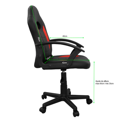 SILLA GAMING, 80 kg,  Idea Home, H101008B,