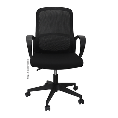 Silla de oficina secretaria H101161B, color negro