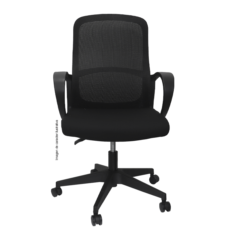 Silla de oficina secretaria H101161B, color negro