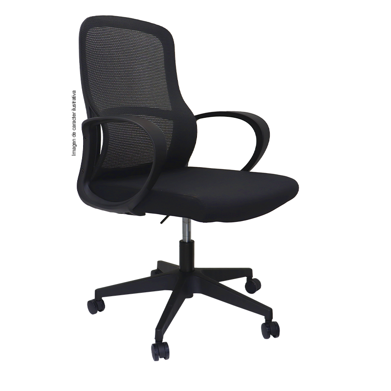Silla de oficina secretaria H101161B, color negro