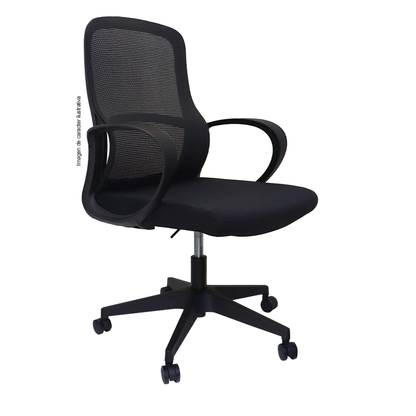 Silla de oficina secretaria H101161B, color negro